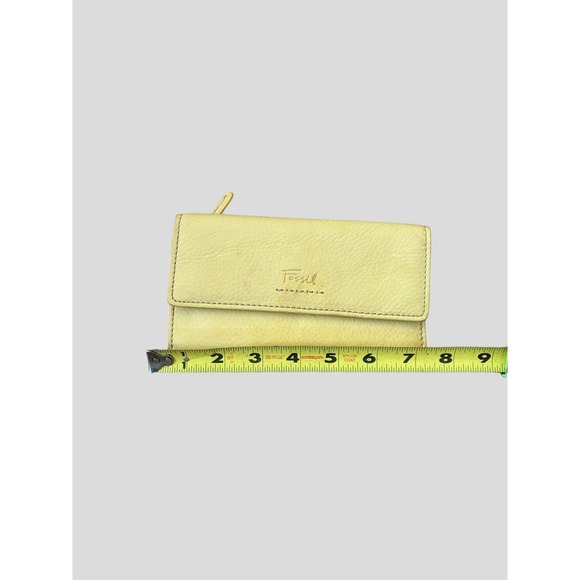 Fossil Floral Leather Canvas Handbag Purse With Leather Wallet Lot - Picture 11 of 16